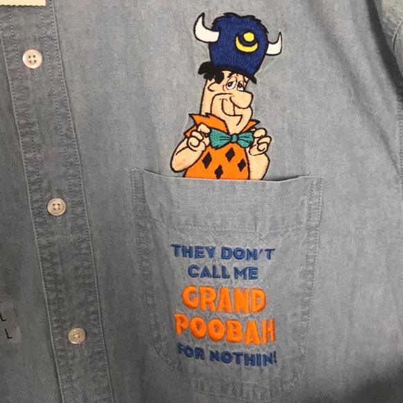 NWT Fred Flintstone Button Down - Picture 4 of 7